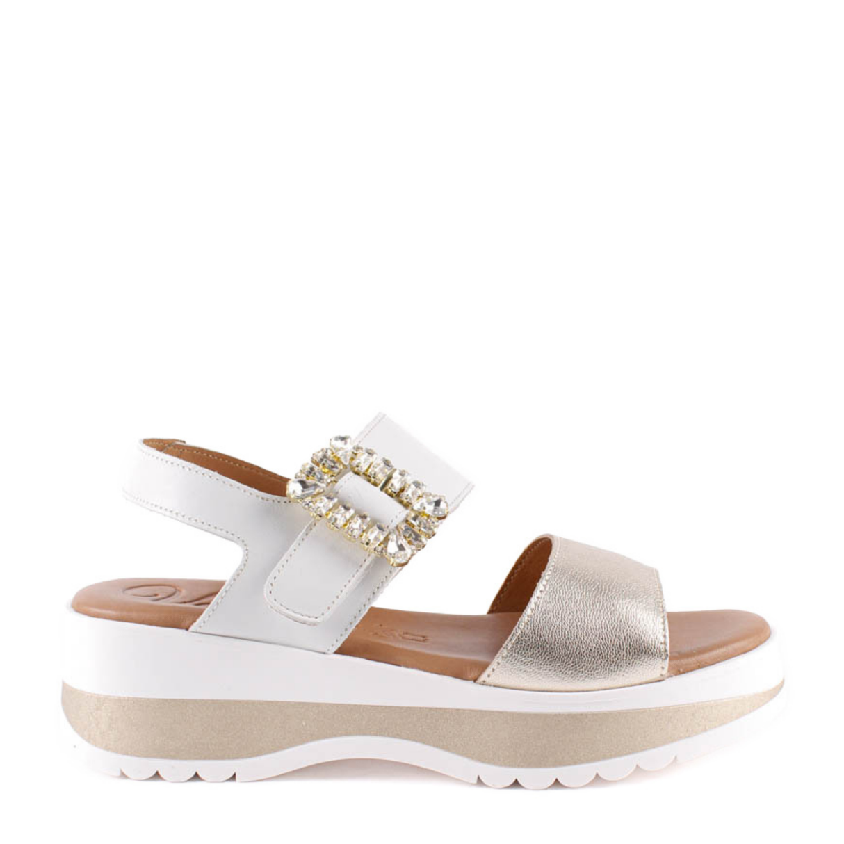 SANDALIA HEBILLA JOYA PLATINO 2625