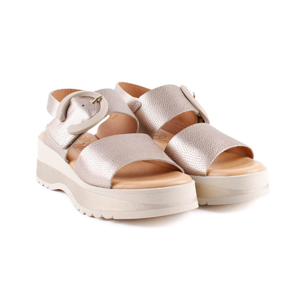 SANDALIA HEBILLA TAUPE 2621