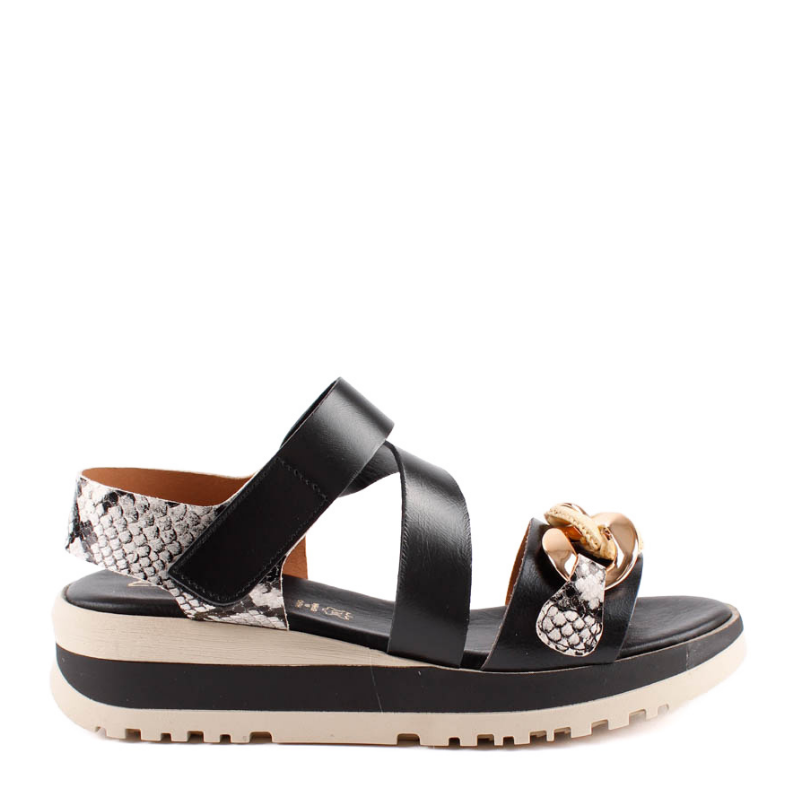 SANDALIA ESLABONES NEGRO 2214