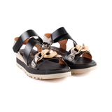 SANDALIA ESLABONES NEGRO 2214