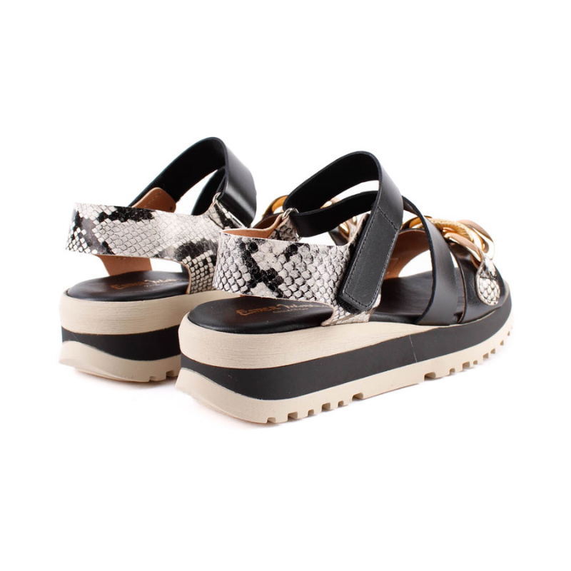 SANDALIA ESLABONES NEGRO 2214