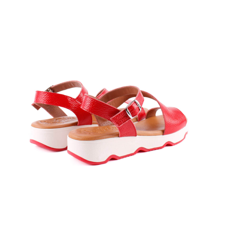 SANDALIA HEBILLA ROJO 26138