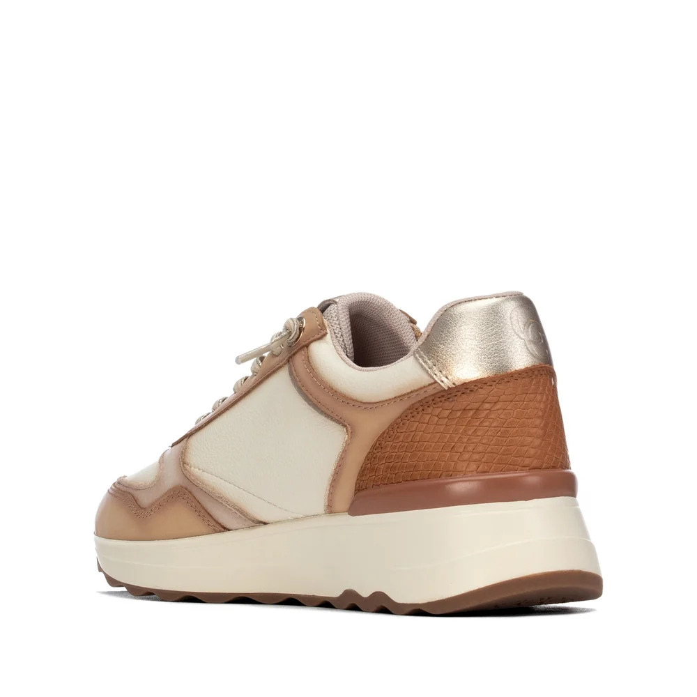 SNEAKER CREMALLERA PIEL BEIGE 164221