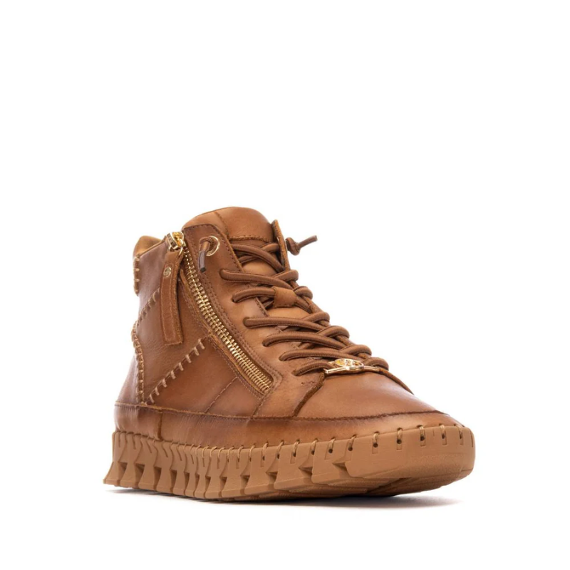 BOTIN COSIDO CREMALLERA CAMEL 162708