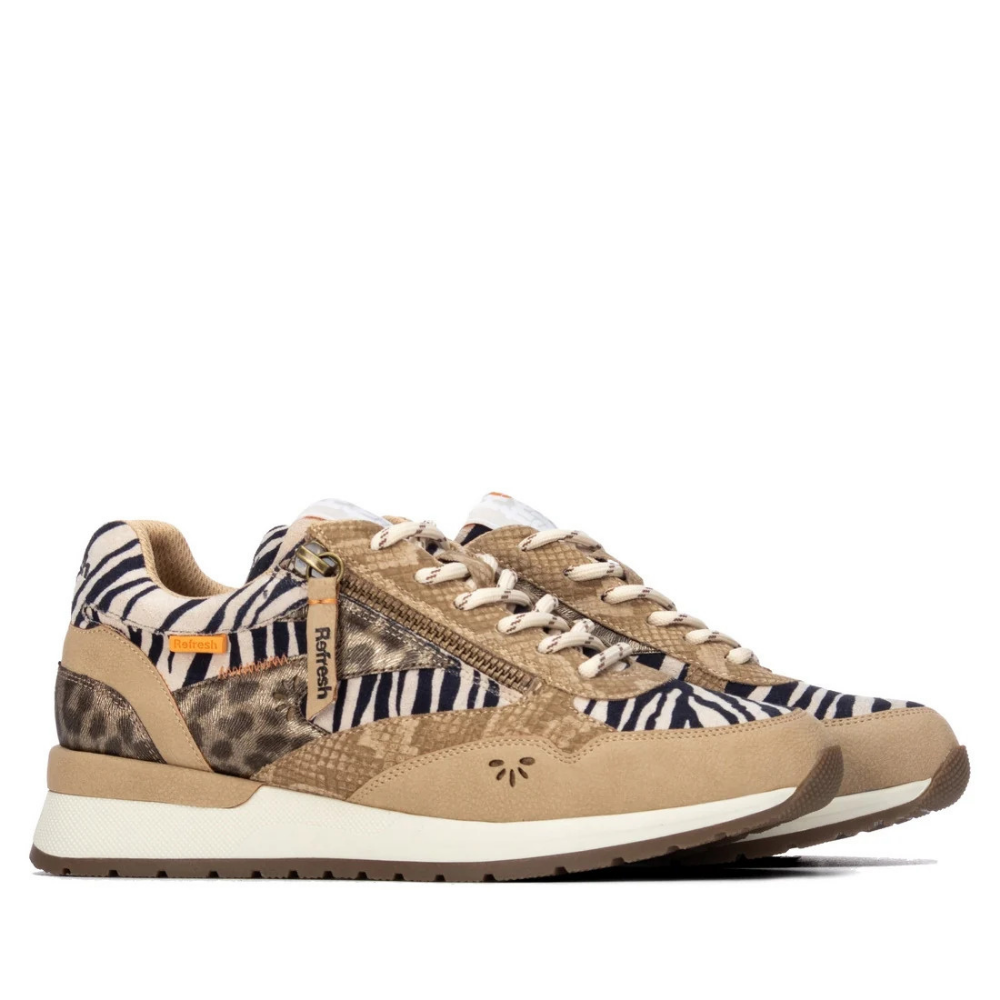 SNEAKER PRINT CREMALLERA BEIGE 176219