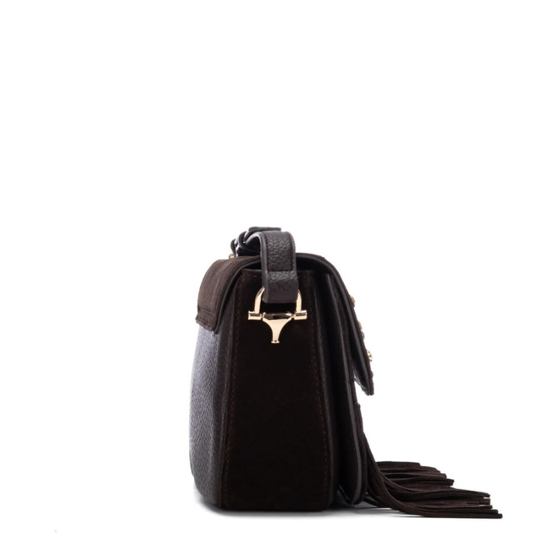 BANDOLERA FLECOS MARRON