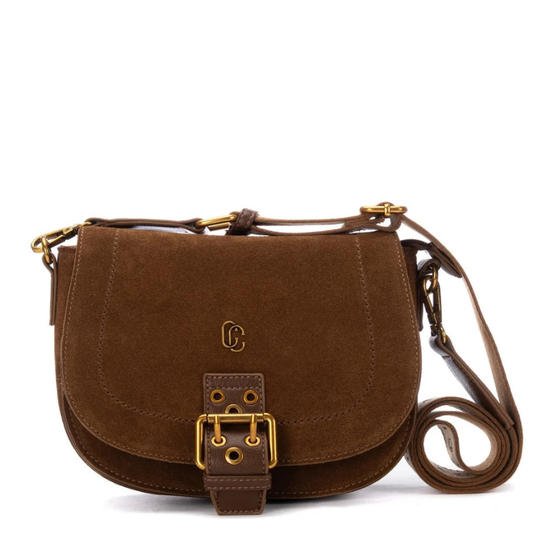 BANDOLERA SOLAPA HEBILLA CAMEL