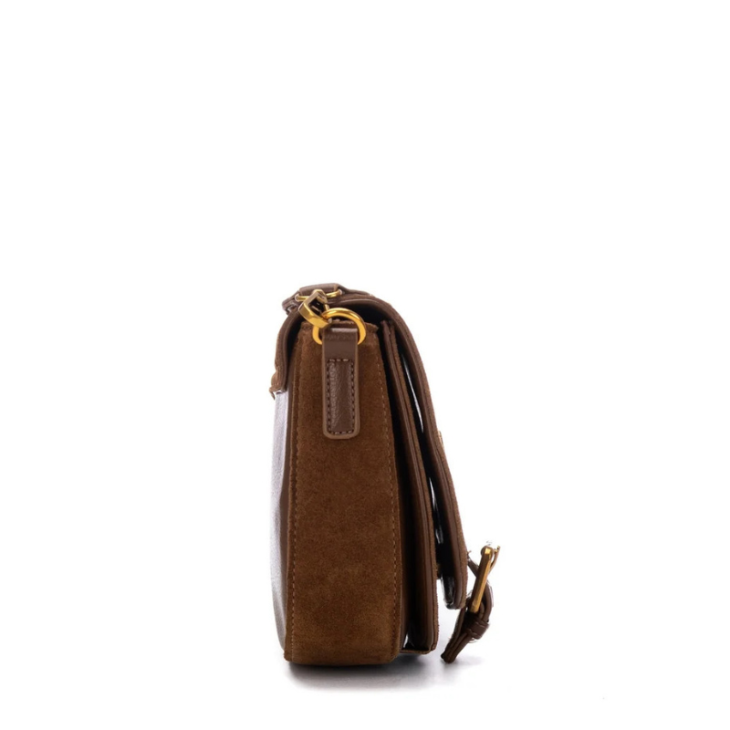 BANDOLERA SOLAPA HEBILLA CAMEL