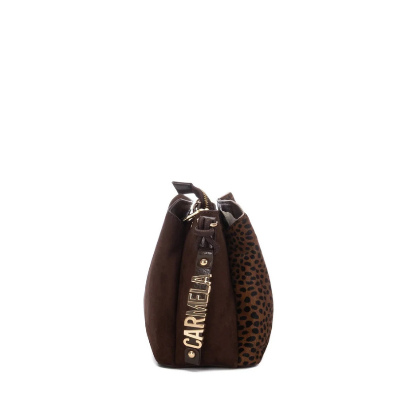 BOLSO LLAVERO PRINT MARRON