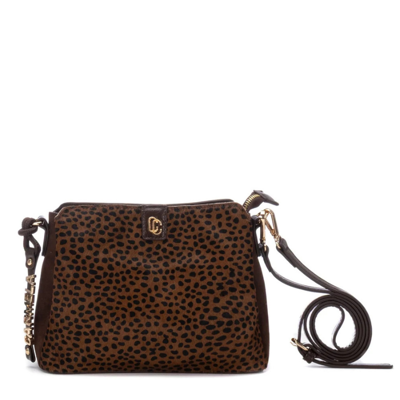 BOLSO LLAVERO PRINT MARRON