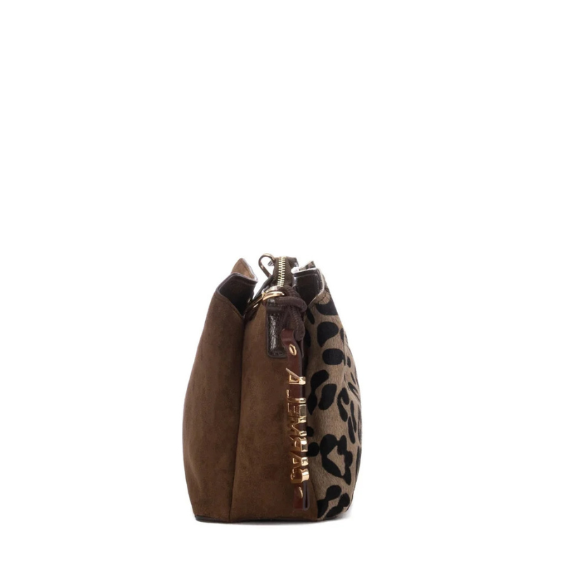BOLSO LLAVERO PRINT TAUPE