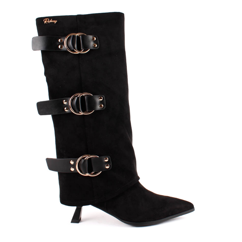 BOTA ALTA HEBILLAS NEGRO 84755
