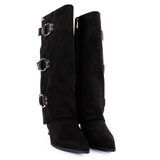 BOTA ALTA HEBILLAS NEGRO 84755