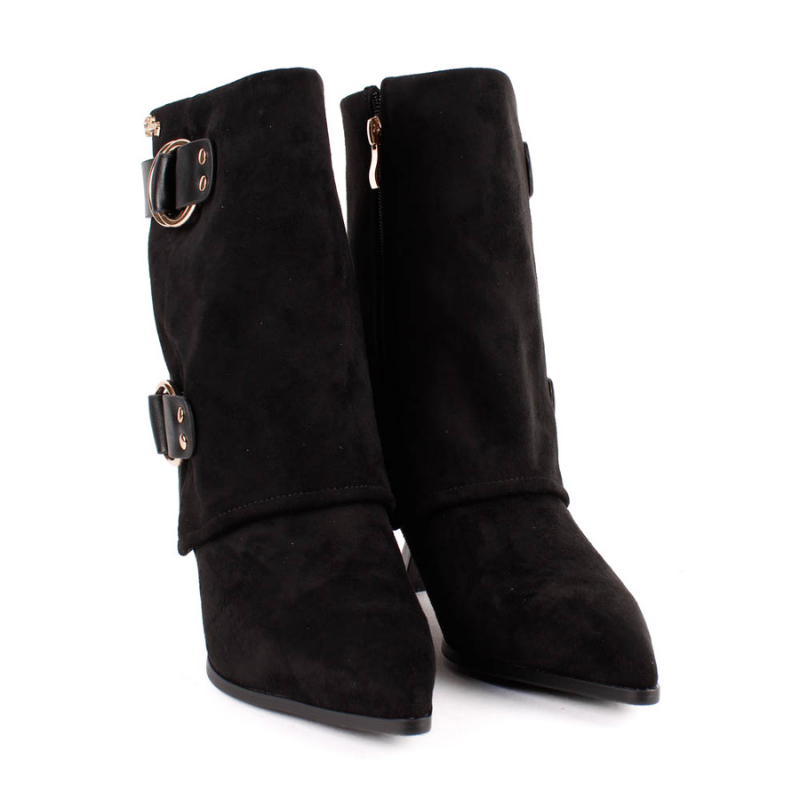 BOTIN POLAINA HEBILLAS NEGRO
