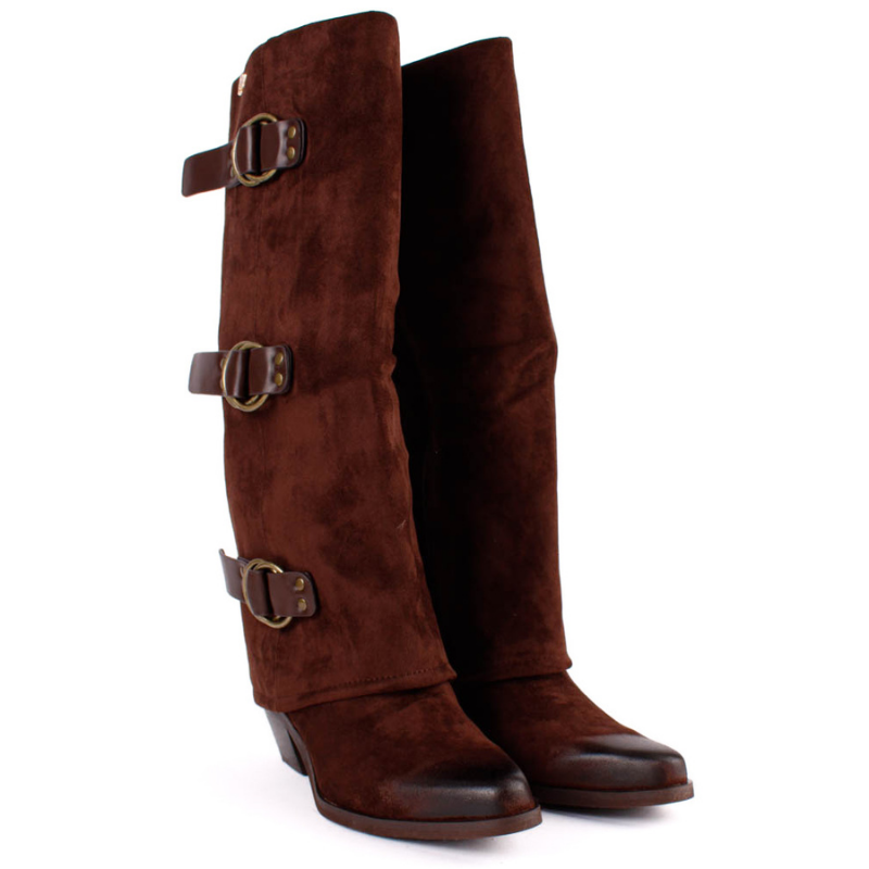 CAMPERA POLAINA HEBILLAS BROWN 85113