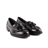 MOCASIN FLECOS Y BORLA PIEL NEGRO 1110