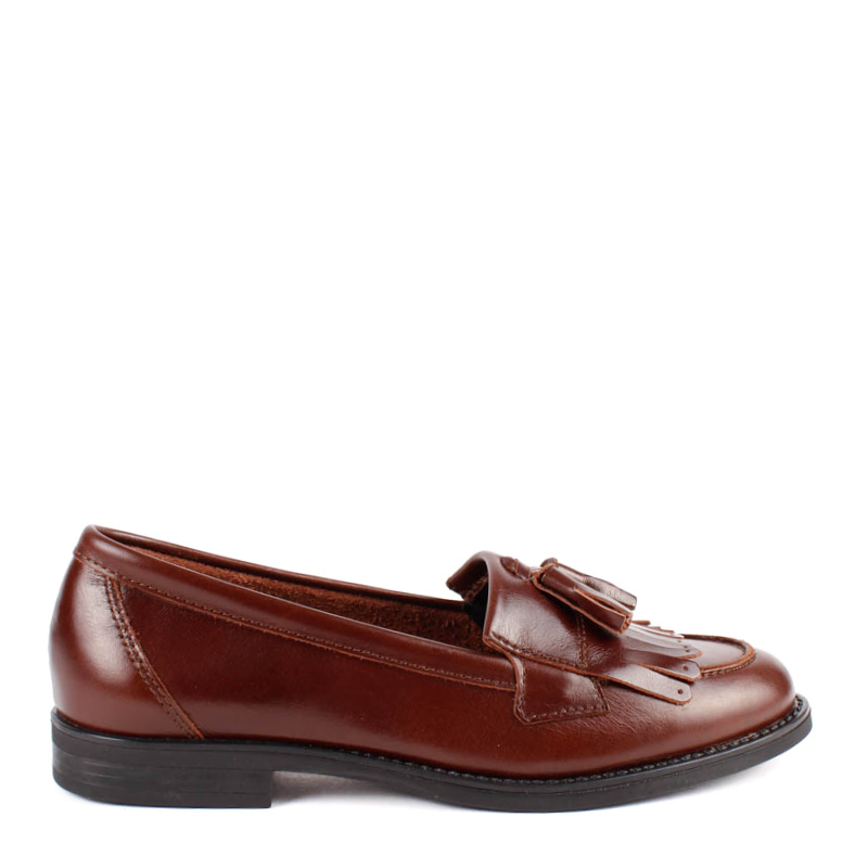 MOCASIN FLECOS Y BORLA CHOCOLATE 1110