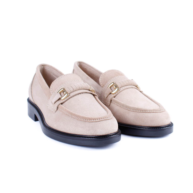 MOCASIN ADORNO SUEDE SAND 4896