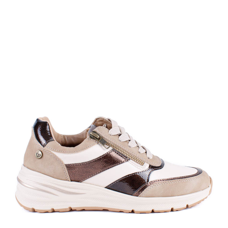 CASUAL CORDONES ZIP BEIGE AMD31073