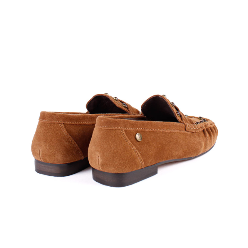 MOCASIN COPETE TACHAS CAMEL SA1840