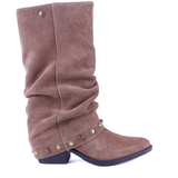 BOTA CAMPERA POLAINA ADORNOS MOKA SS1976