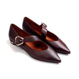 BAILARINA HEBILLA PIEL MARRON 80167