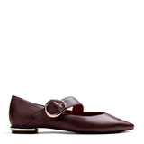 BAILARINA HEBILLA PIEL MARRON 80167