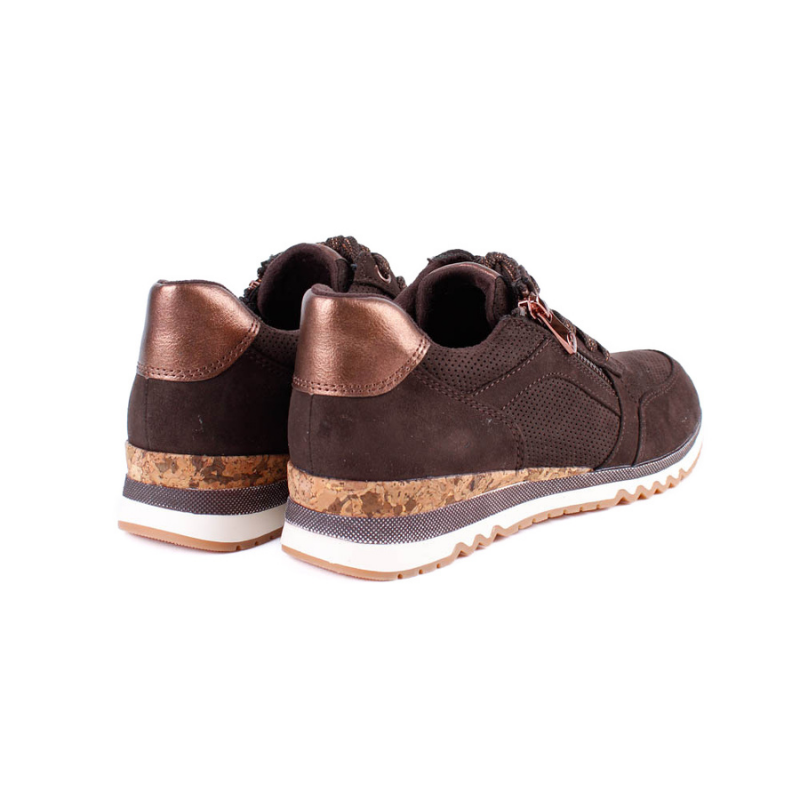 SNEAKER CUÑA CORCHO MOCCA 23781