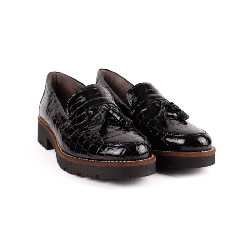 MOCASIN COCO BORLAS CHAROL NEGRO 10770