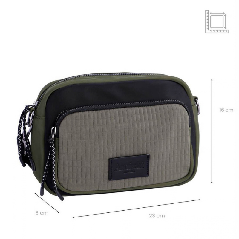 BANDOLERA AMICHI TEX KAKI