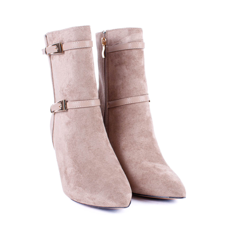 BOTIN DOBLE HEBILLA ANTE BEIGE 3580
