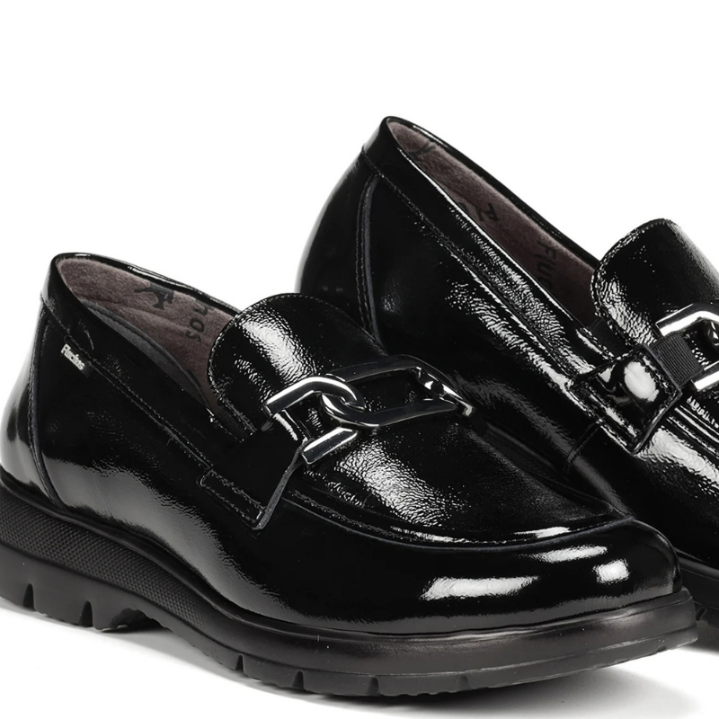 MOCASIN GLADIS CHAROL NEGRO F1794