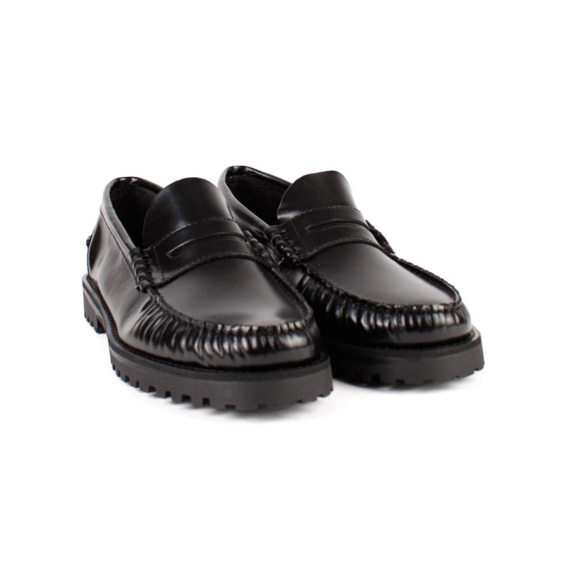 MOCASIN FRUNCIDO TRACK NEGRO 10048