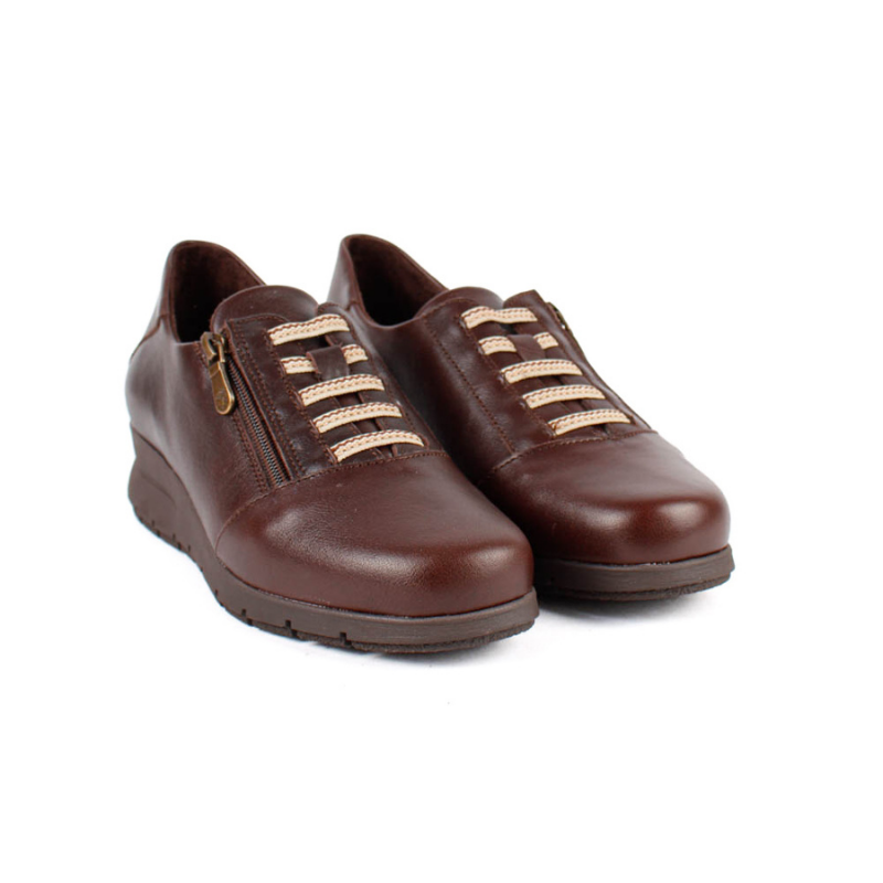CASUAL ELASTICOS CREMALLERA MARRON