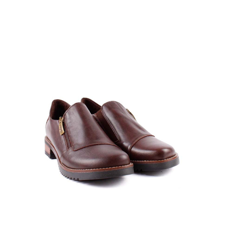 ZAPATO CREMALLERA MARRON 2301