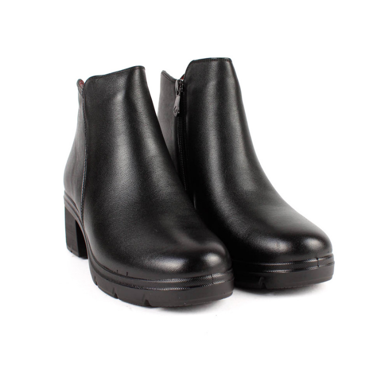 BOTIN CREMALLERA PIEL NEGRO