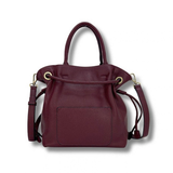 BOLSO ASA MANO FRUNCIDA BURDEOS