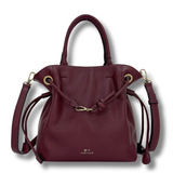 BOLSO ASA MANO FRUNCIDA BURDEOS