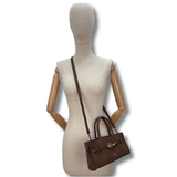 BOLSO ALARGADO ANTE COCO MARRON