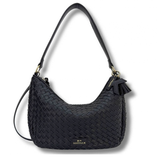 BOLSO OVALADO TRENZADO MARRON