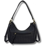 BOLSO OVALADO TRENZADO MARRON