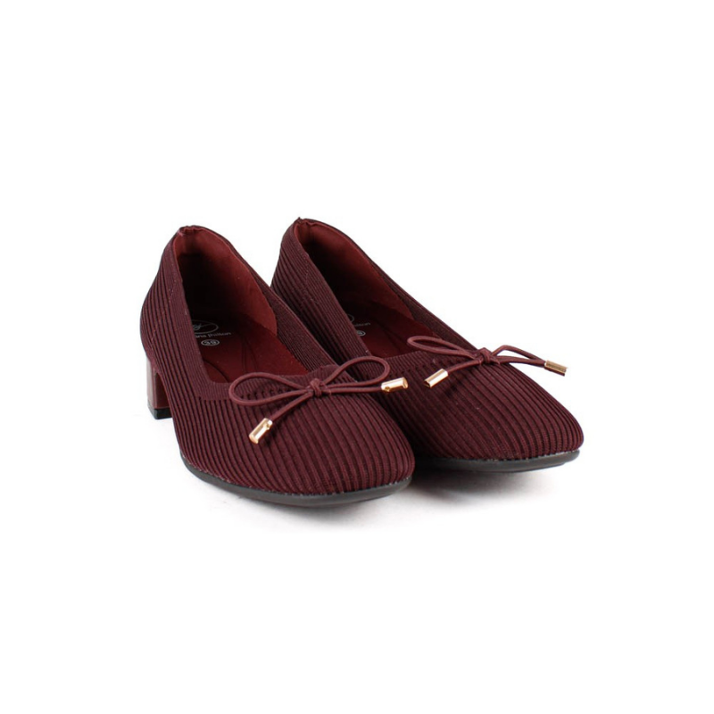 BAILARINA LAZO TEJIDO BURGUNDY 66-3498