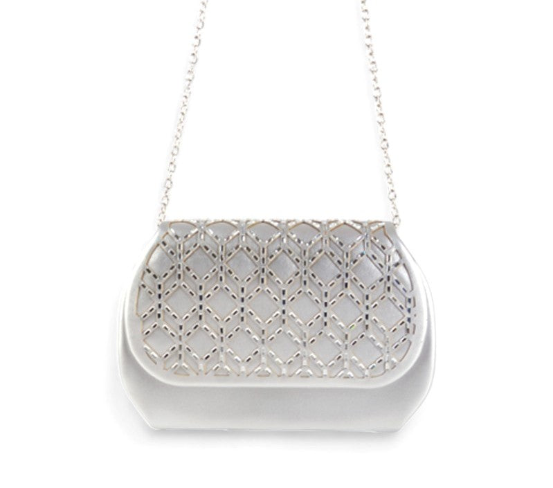 CARTERA SOLAPA STRASS PLATA D-2420-3