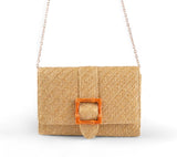 CARTERA RAFIA HEBILLA CAMEL 01-1808