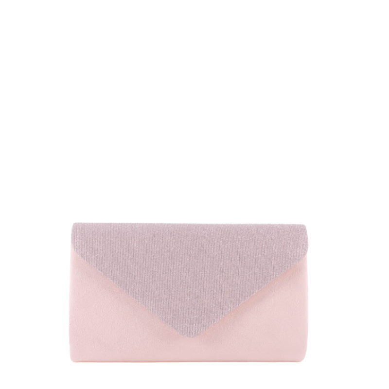 CARTERA SOLAPA GLITTER NUDE